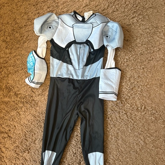 Rubies Teen Titan Go Cyborg Halloween Costume Medium Jumpsuit Gray - Picture 3 of 7